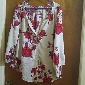 Old Navy Large Floral Print Blouse